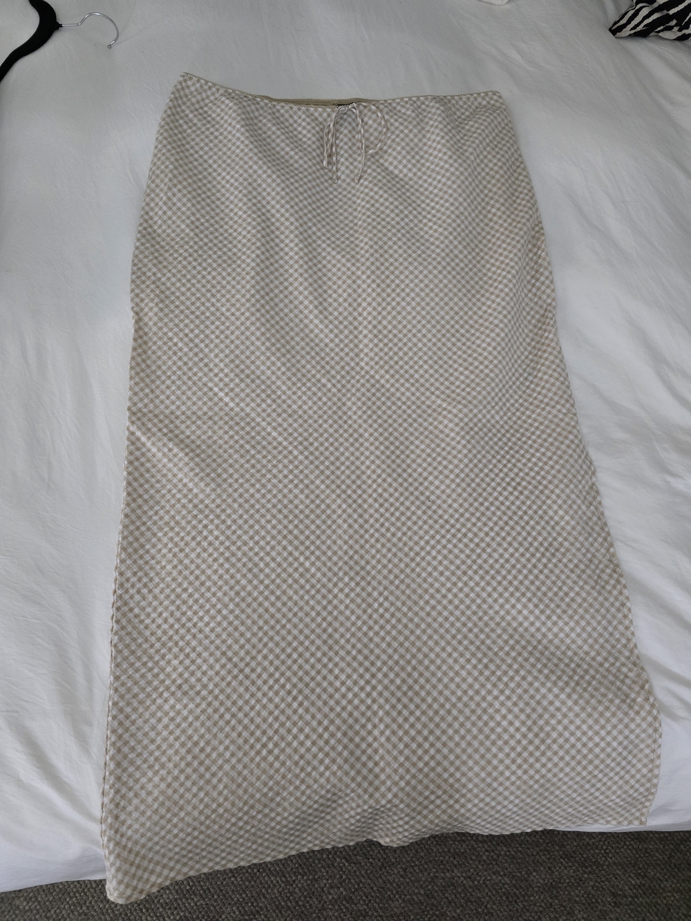 wild fable Beige Check Maxi Skirt